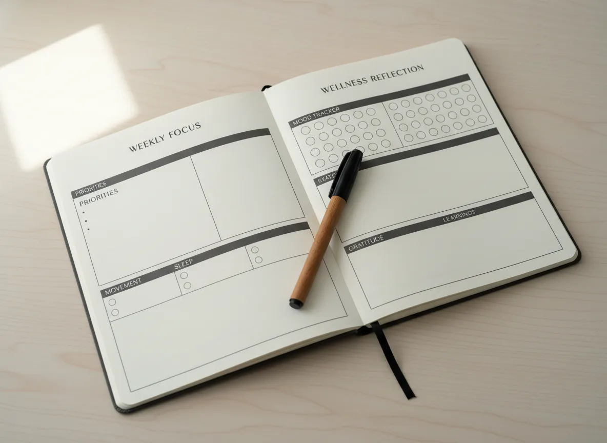 Weekly Wellness Planner interior spread