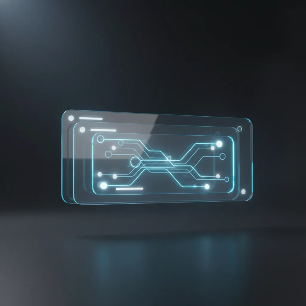 Stylized dashboard representing the system connection widget