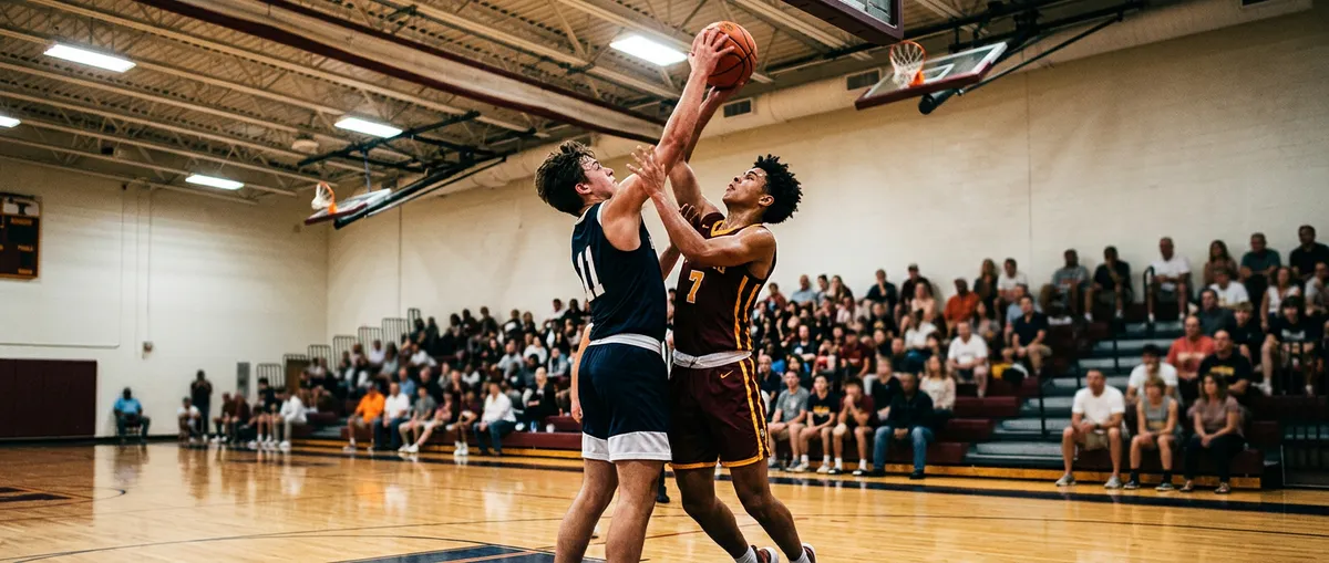 Elite high-intensity basketball showcase action inside a Miami gymnasium