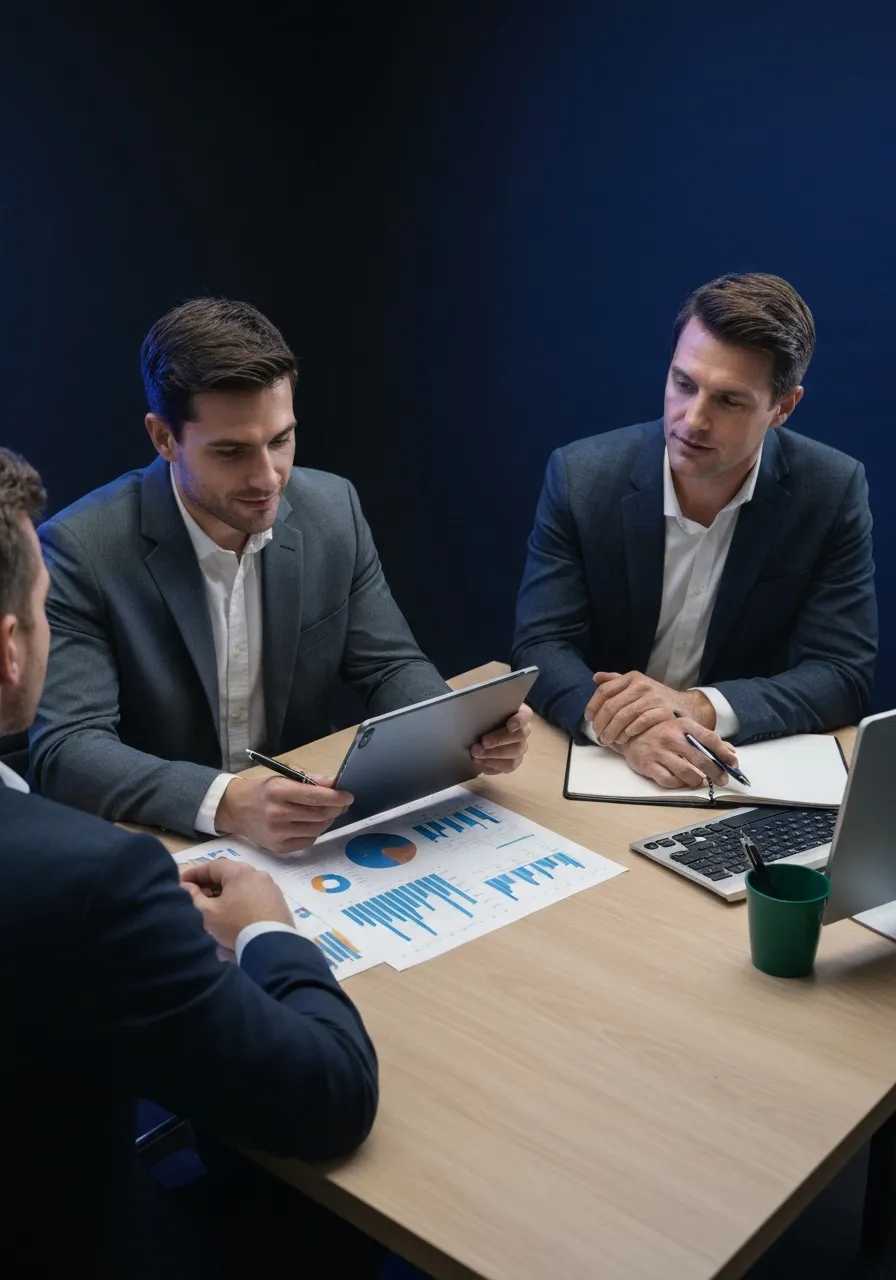 CFO collaborating with a client on forward-looking financial strategy