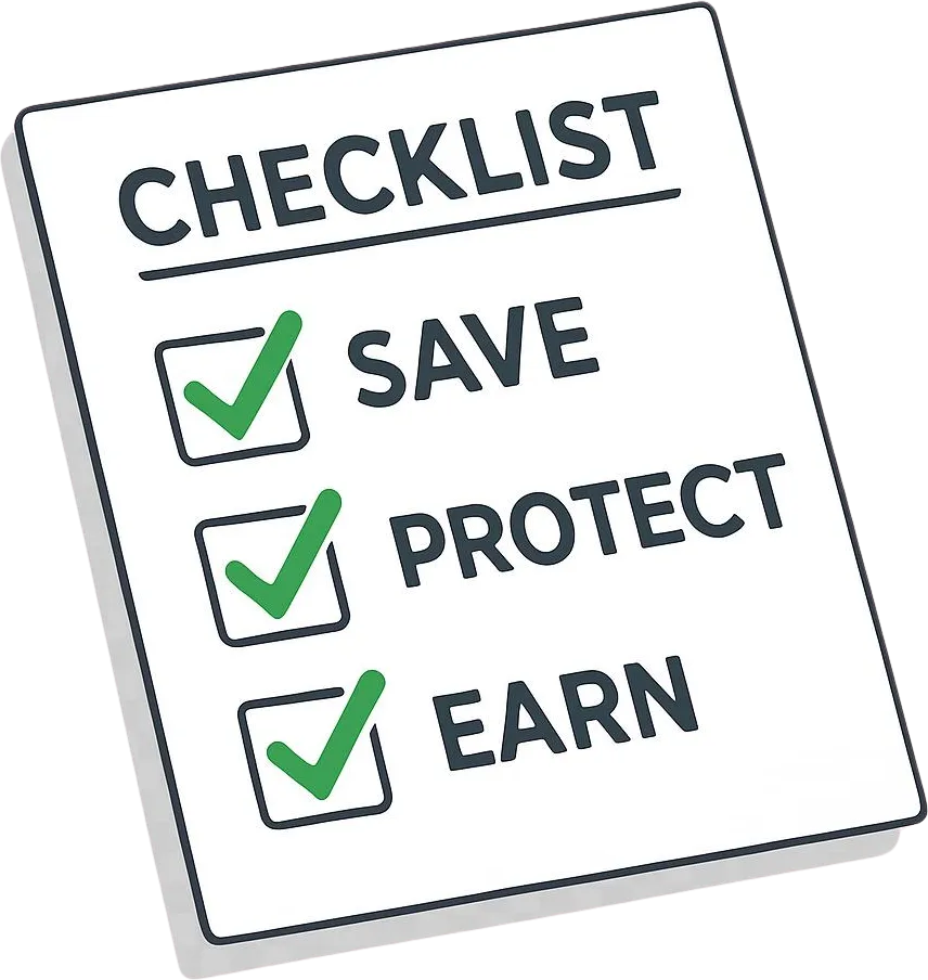 Financial Checklist Illustration
