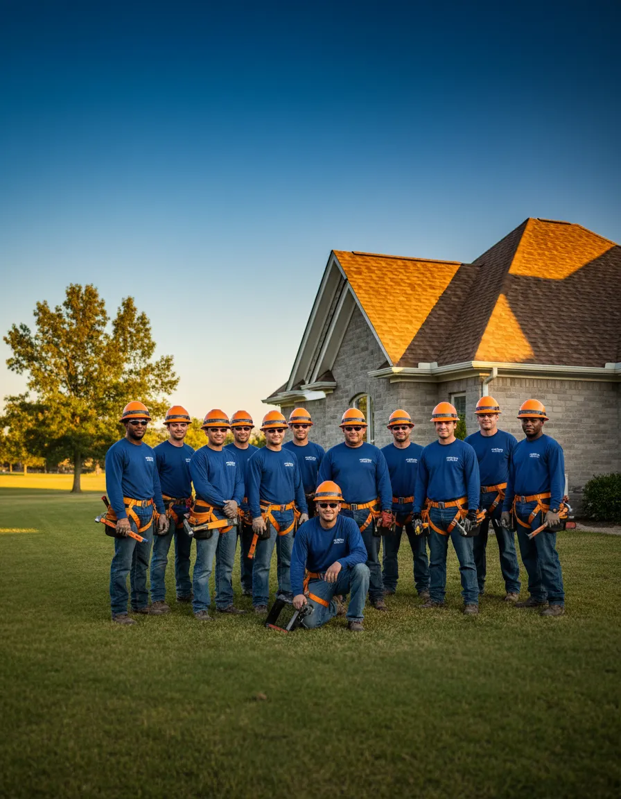 Middle TN Roofing crew at jobsite