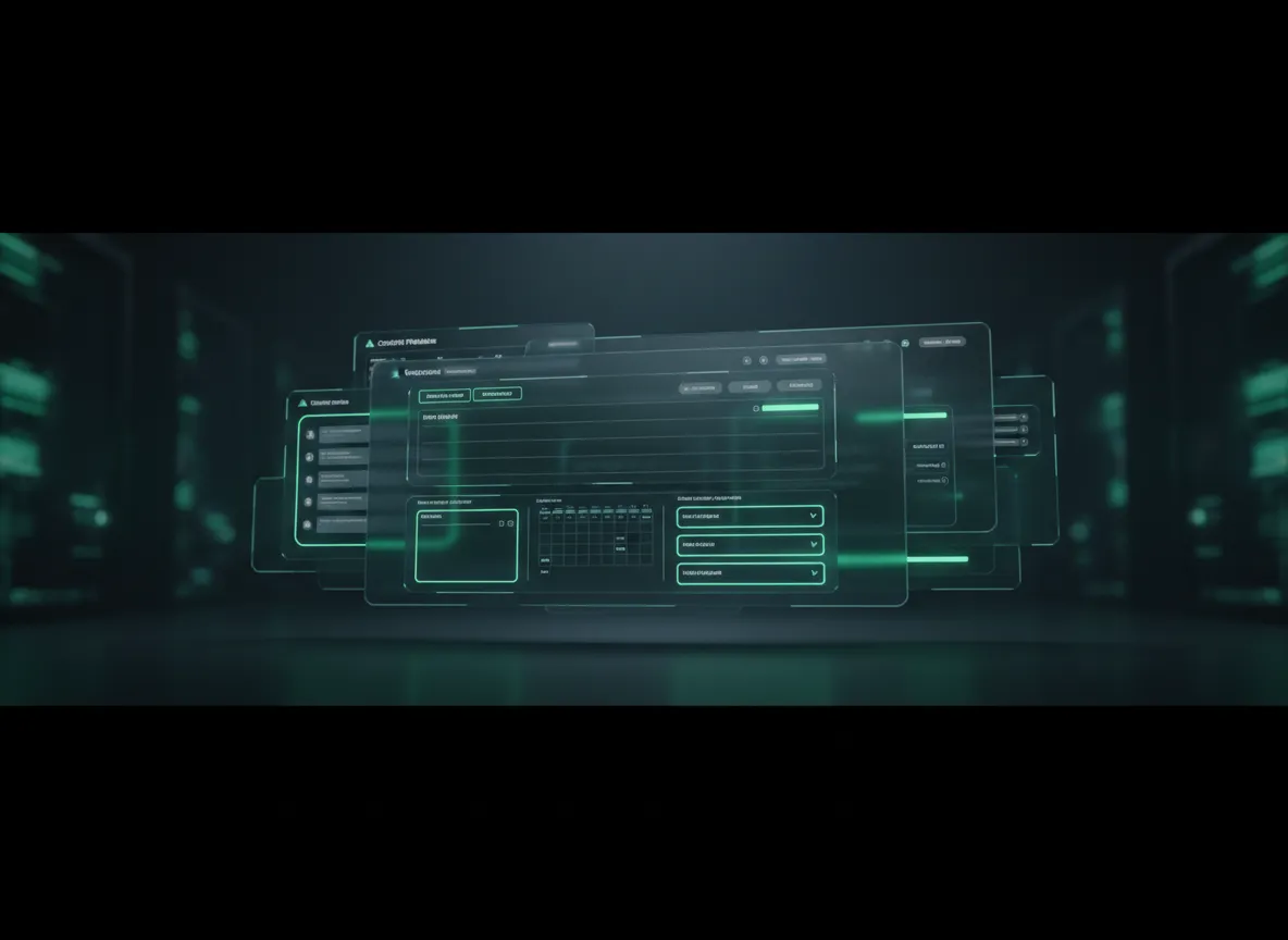 Dashboard mockup showing content pipeline and planning