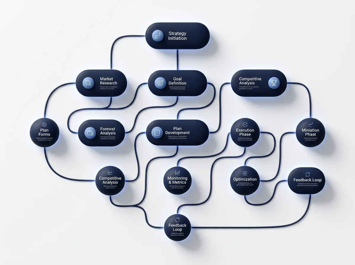 Strategic funnel architecture and message matching diagram