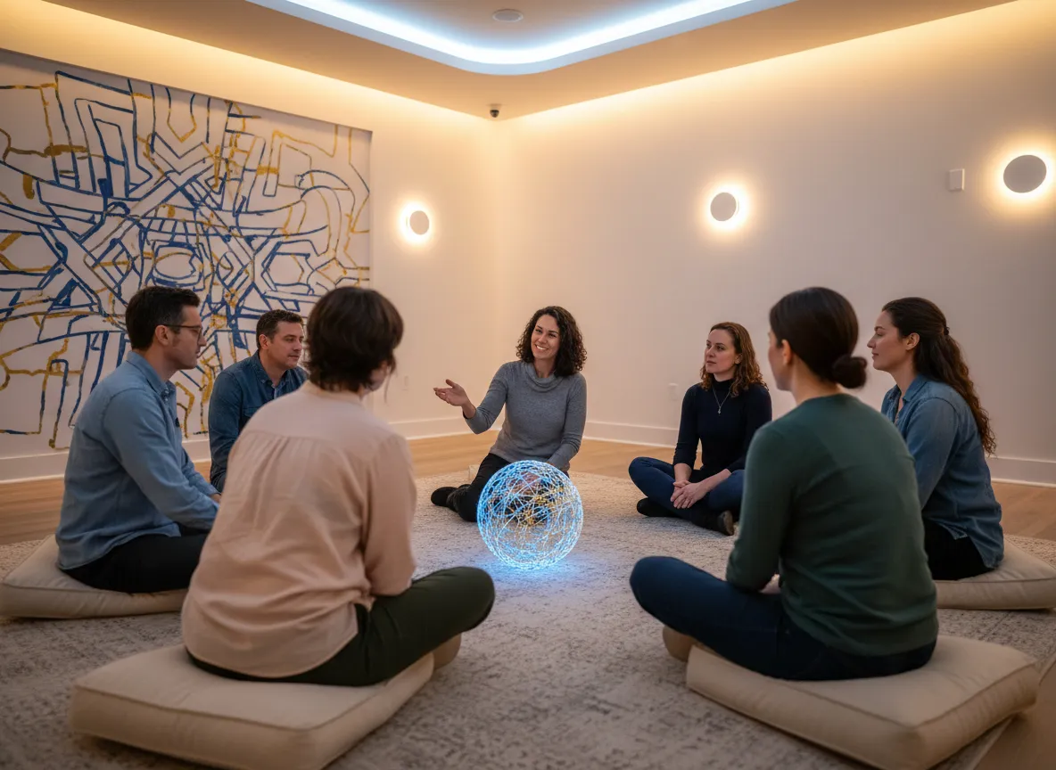 Coaching circle or live session representing Prosperity Calibration community