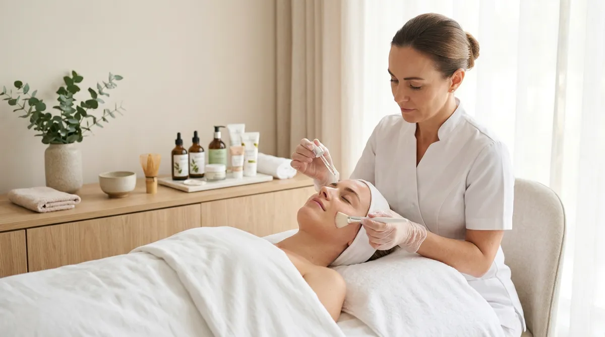 Brightening Care facial therapy