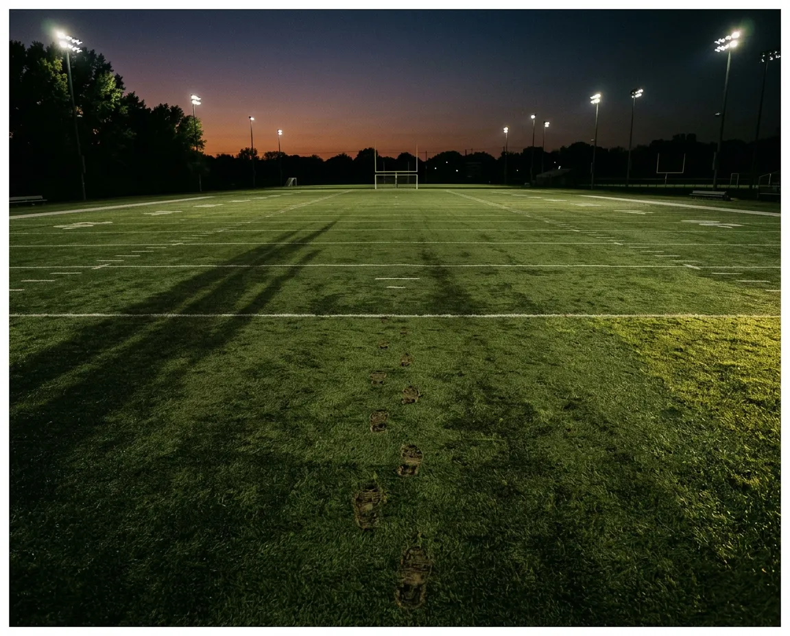 High-contrast athletic focus during youth sports fundamentals