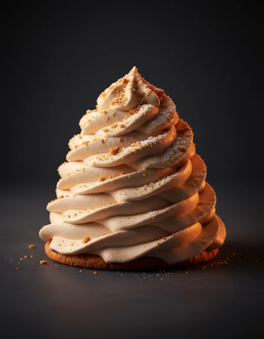 Fluffy honey whip topped with crushed graham crackers