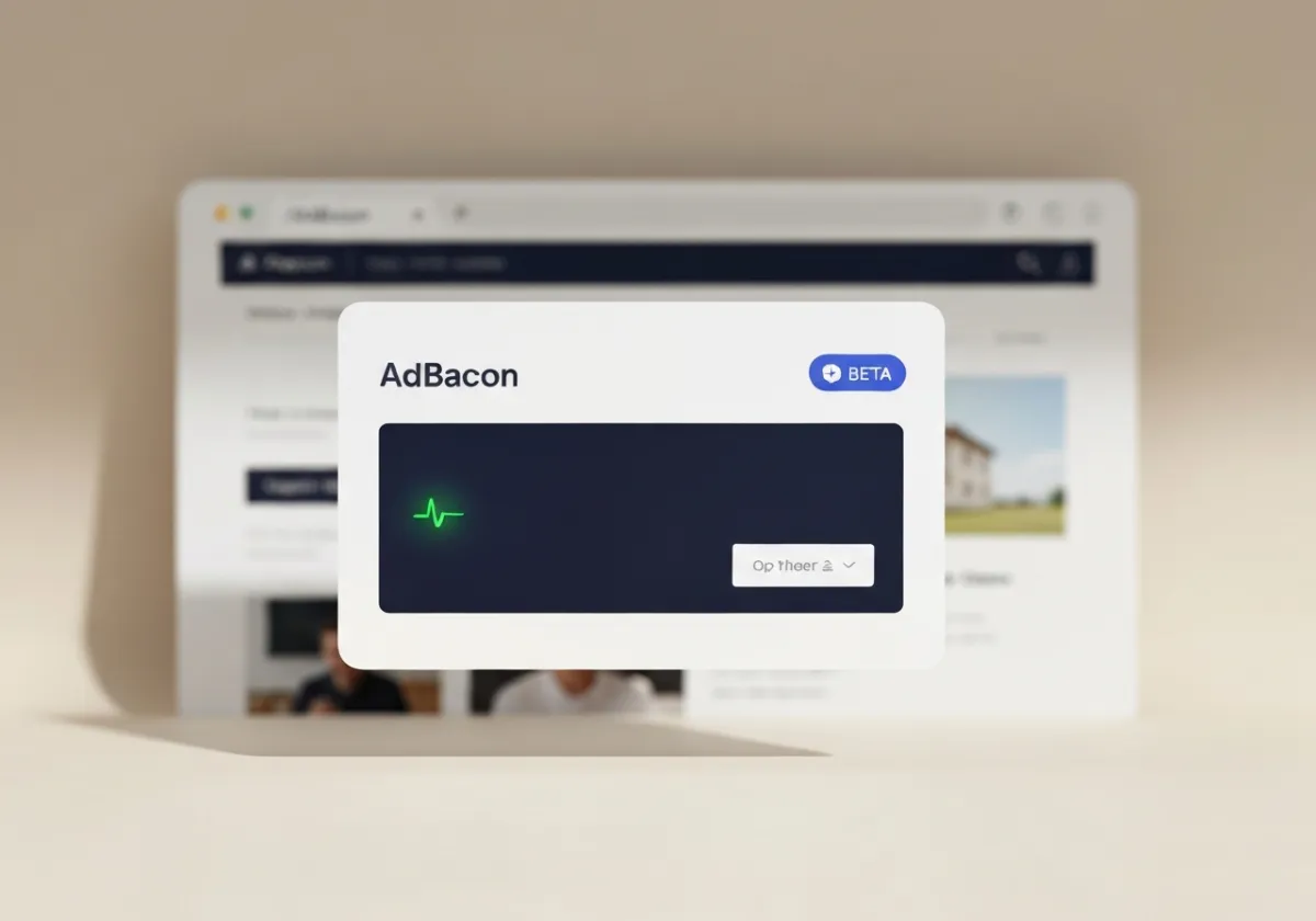 AdBacon Extension interface over a prospect site
