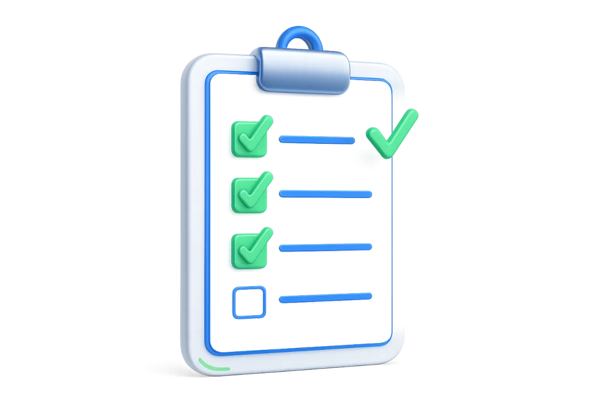Abstract visualization of creating an action plan
