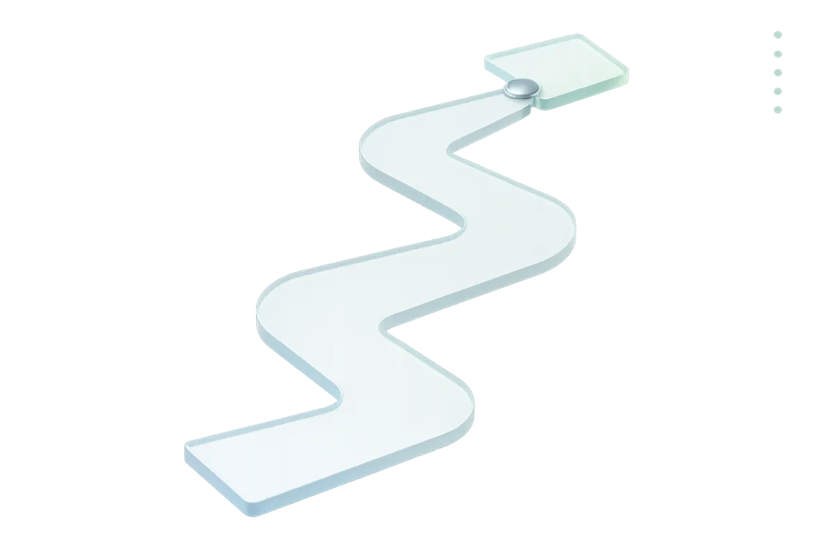 Abstract visualization of mapping the customer path