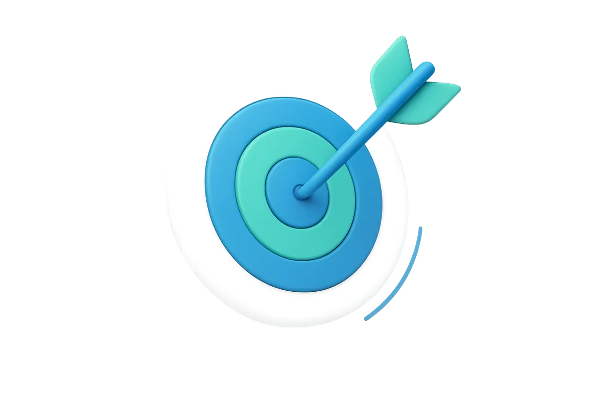 Abstract visualization of choosing one clear marketing goal