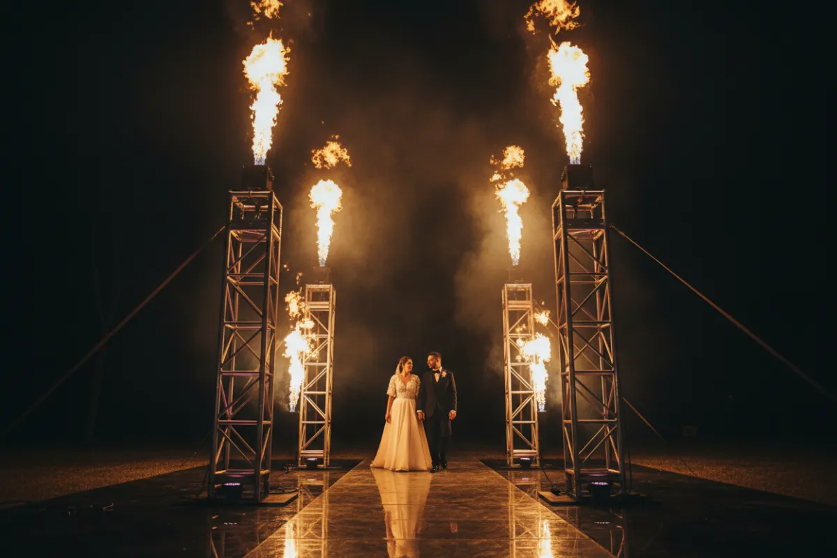 Grand entrance fire effects