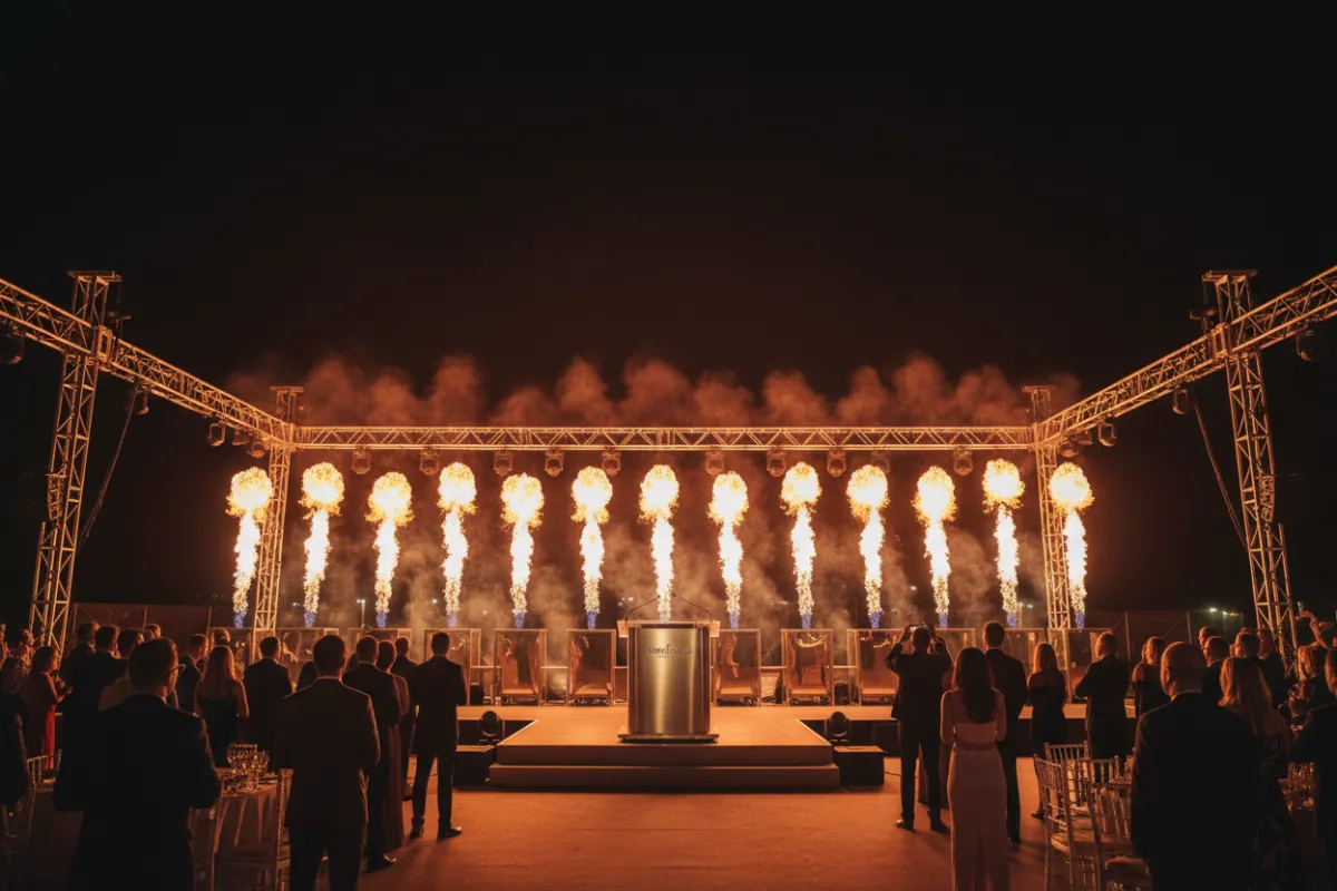 Corporate events and galas fire effects