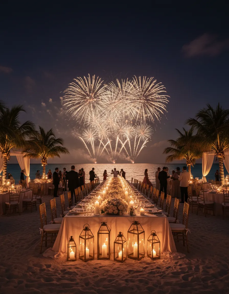 Beach and Ocean Wedding setup in Riviera Maya