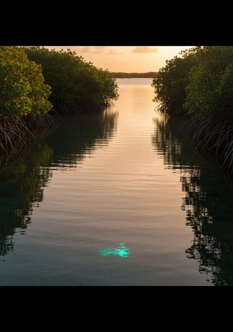 Calm coastal waters and mangroves of La Parguera