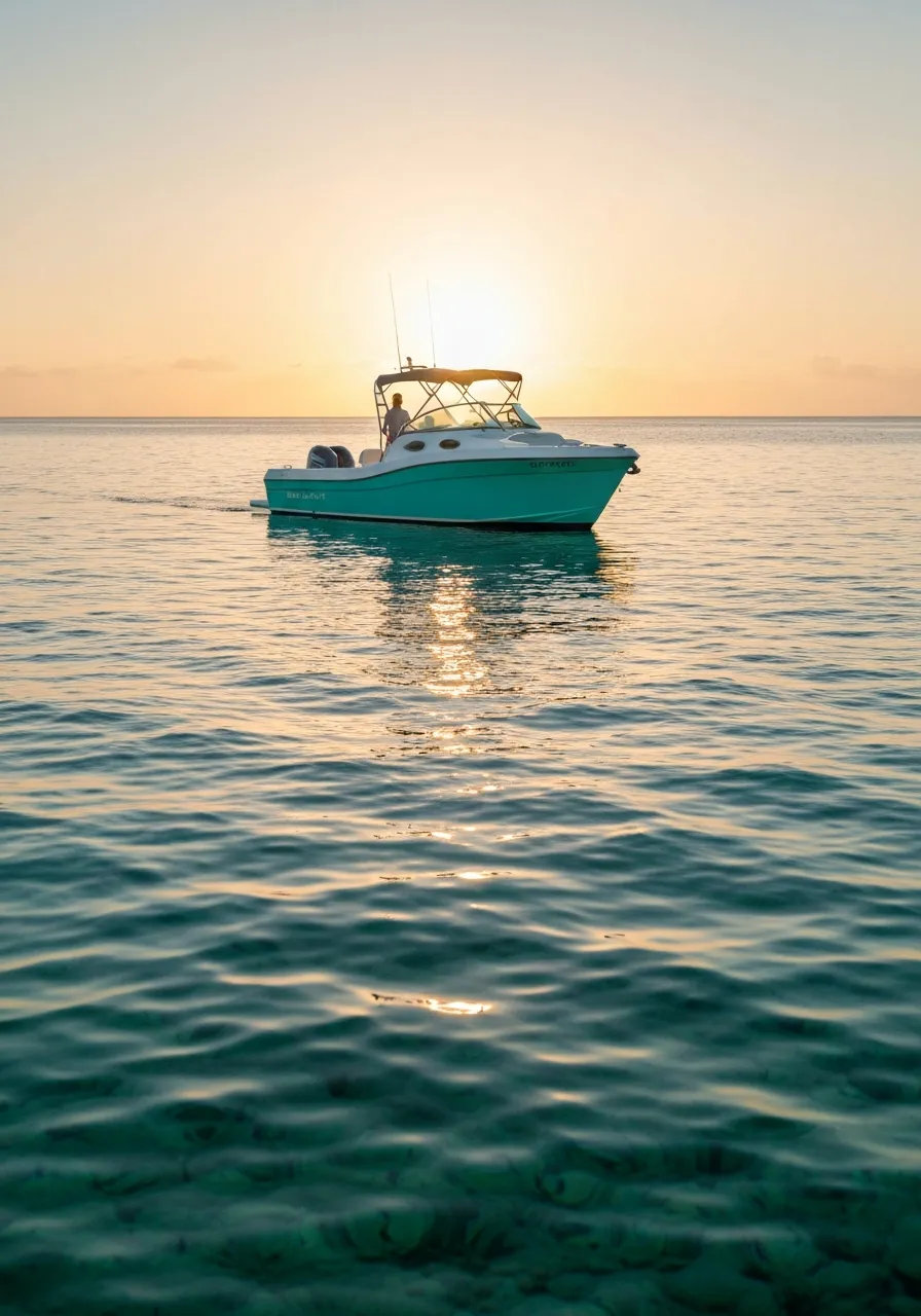 Stunning sunset lifestyle moment on a La Parguera boat tour
