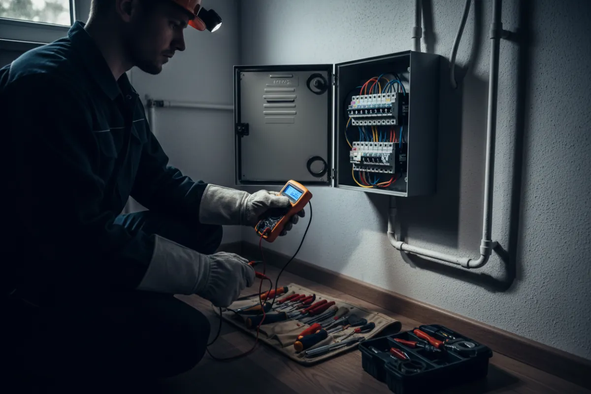 Sundial electricians inspecting a residential electrical system