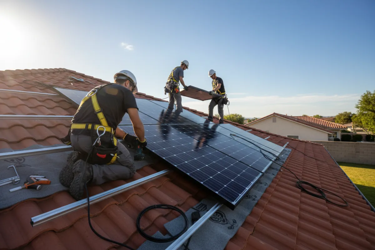 Residential rooftop solar array