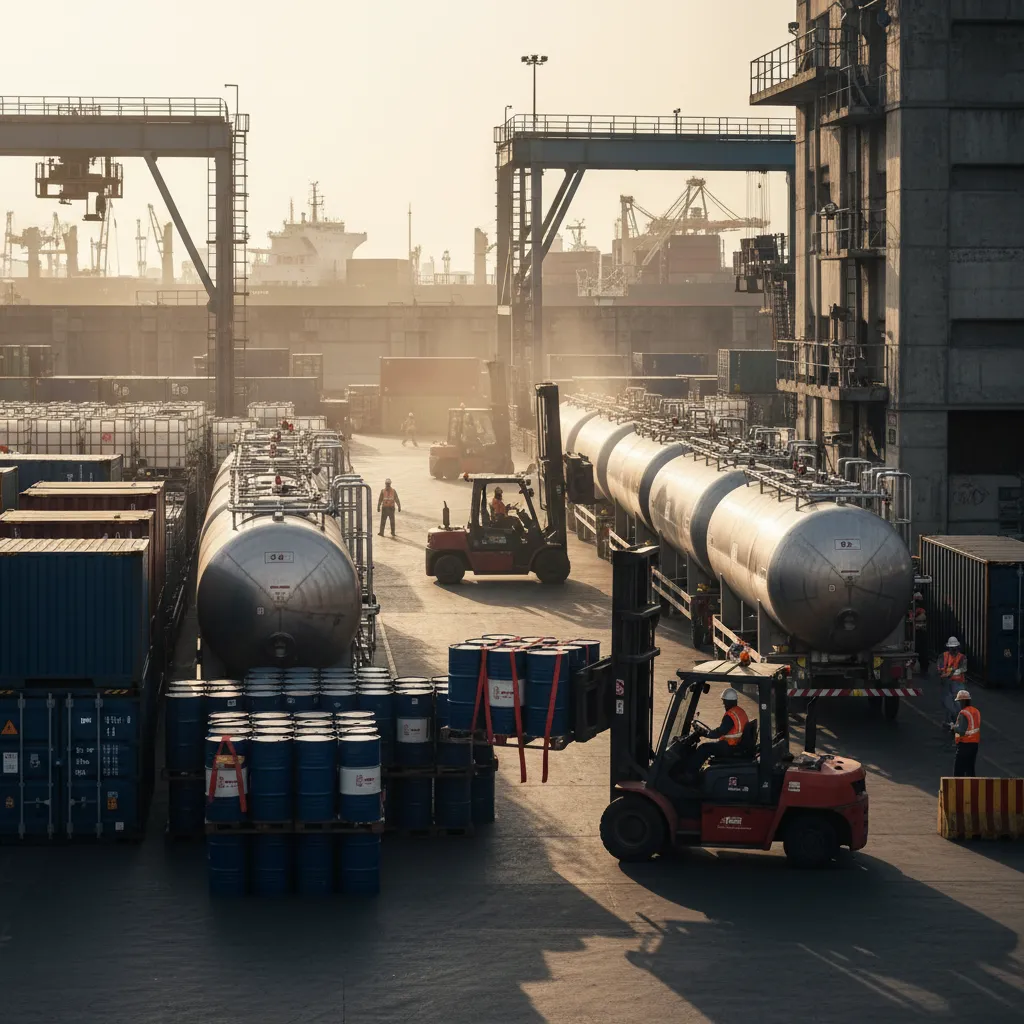 Industrial logistics and bulk chemical supply operations
