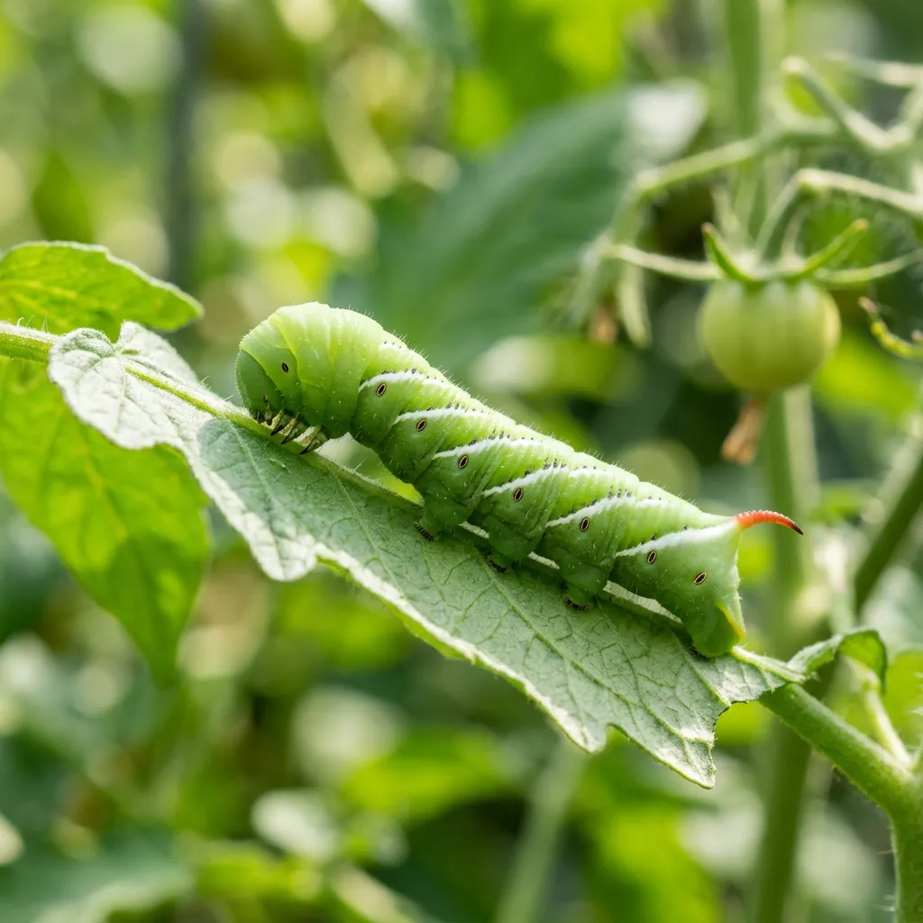 Customer photo of a green hornworm.