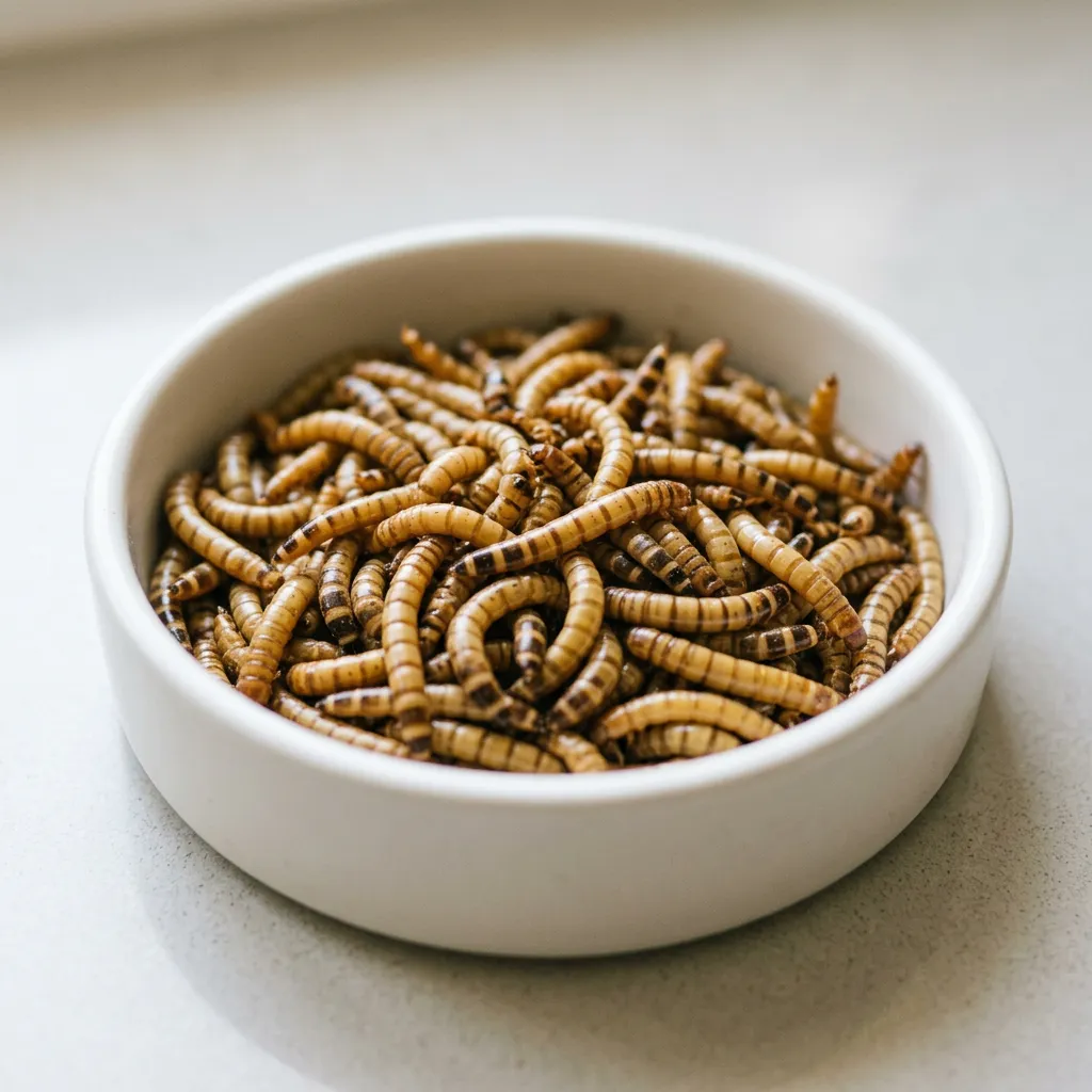 Customer photo of a pile of superworms.
