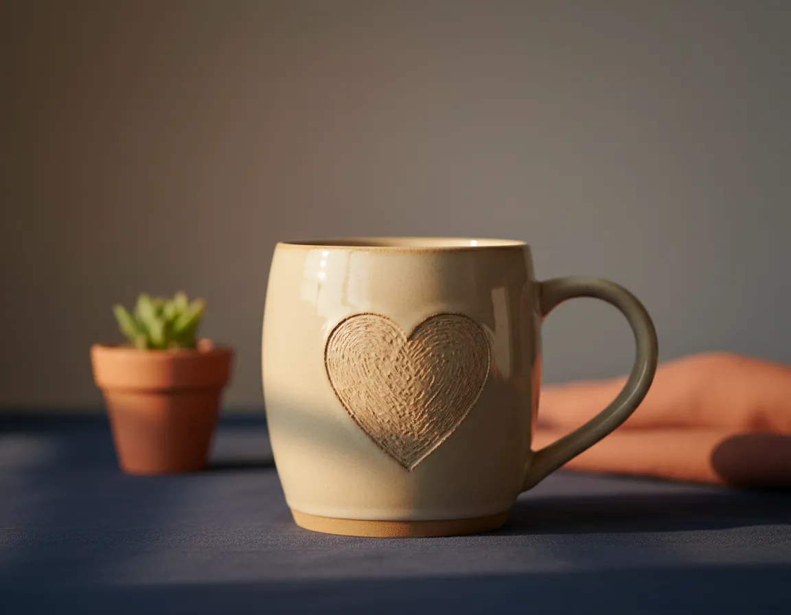Coffee mug with heart