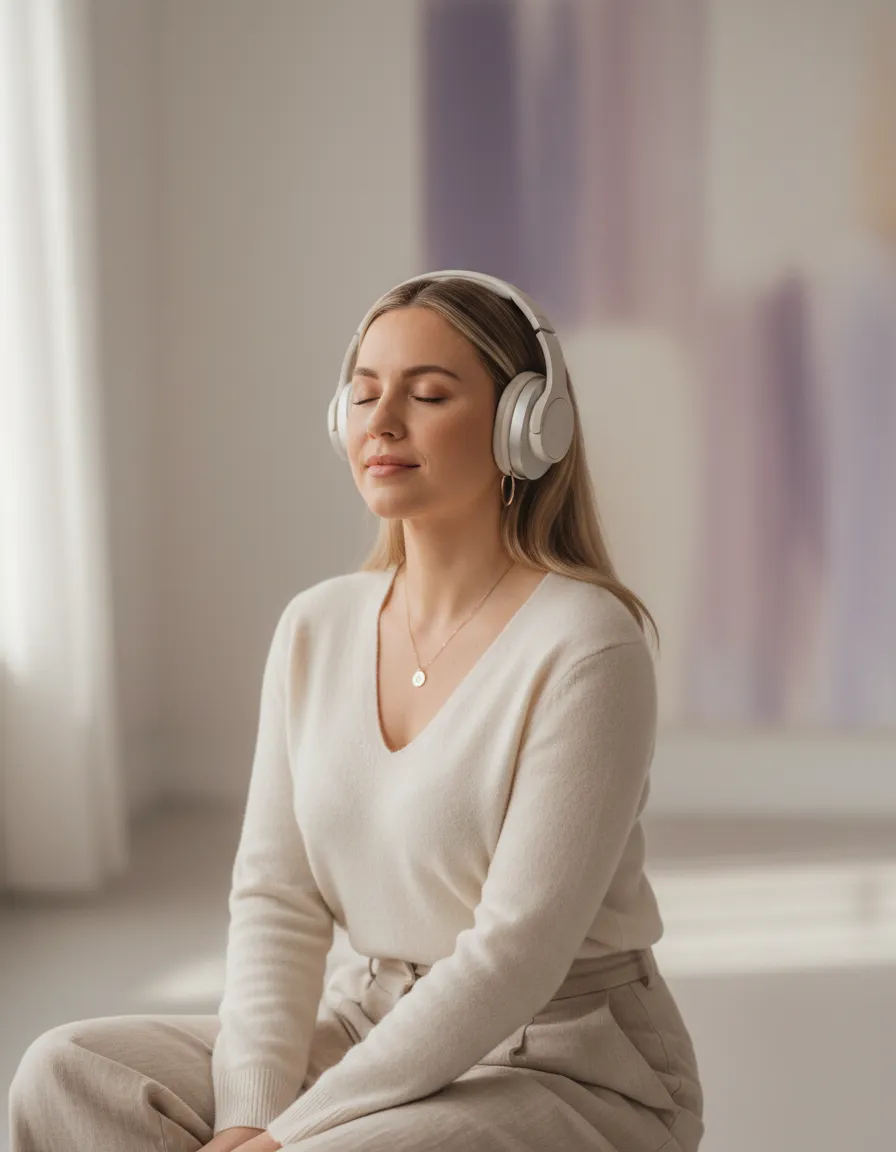 Coach guiding a wealth manifestation meditation