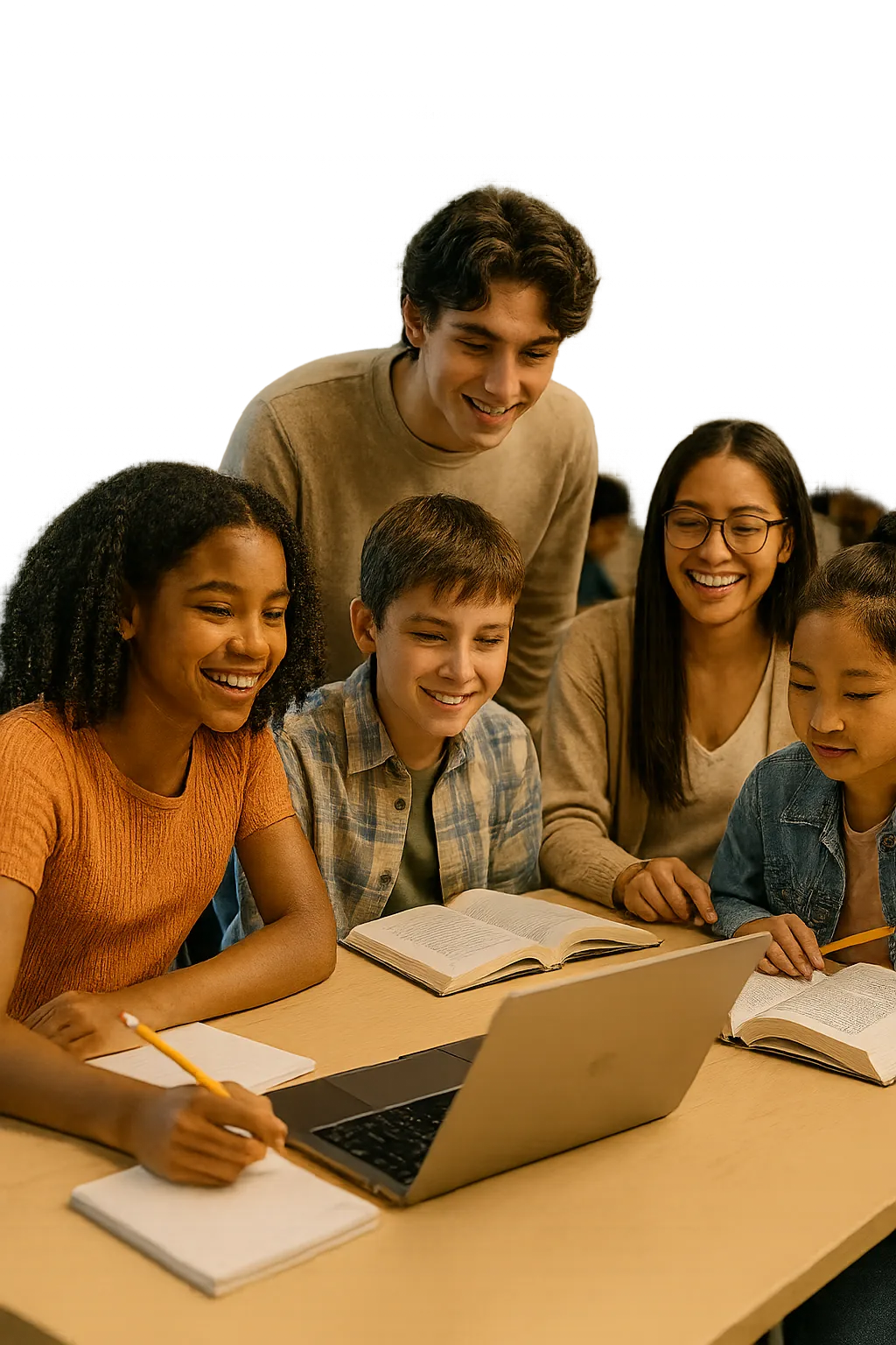 Empowered diverse youth and students learning financial literacy together