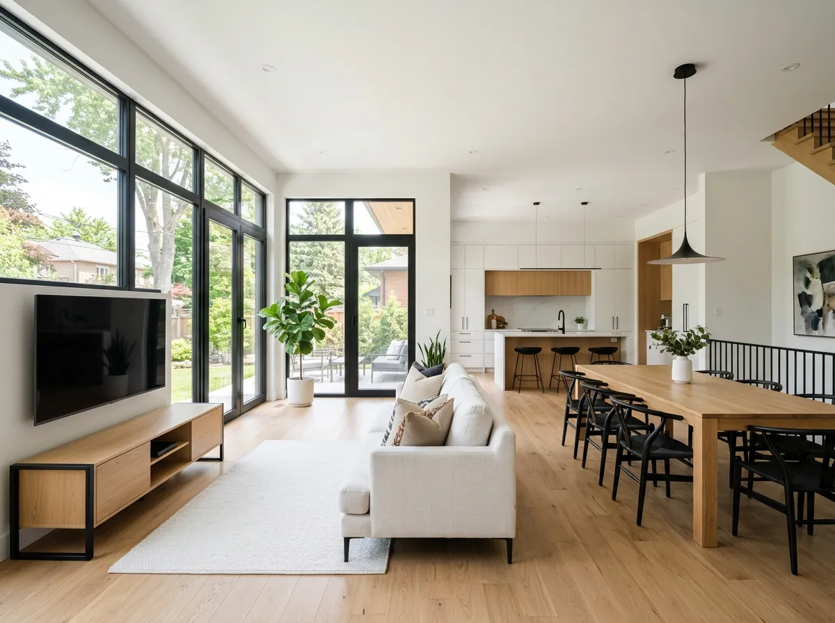 Design d’intérieur lumineux haut de gamme pour résidence à West Island (Montréal)