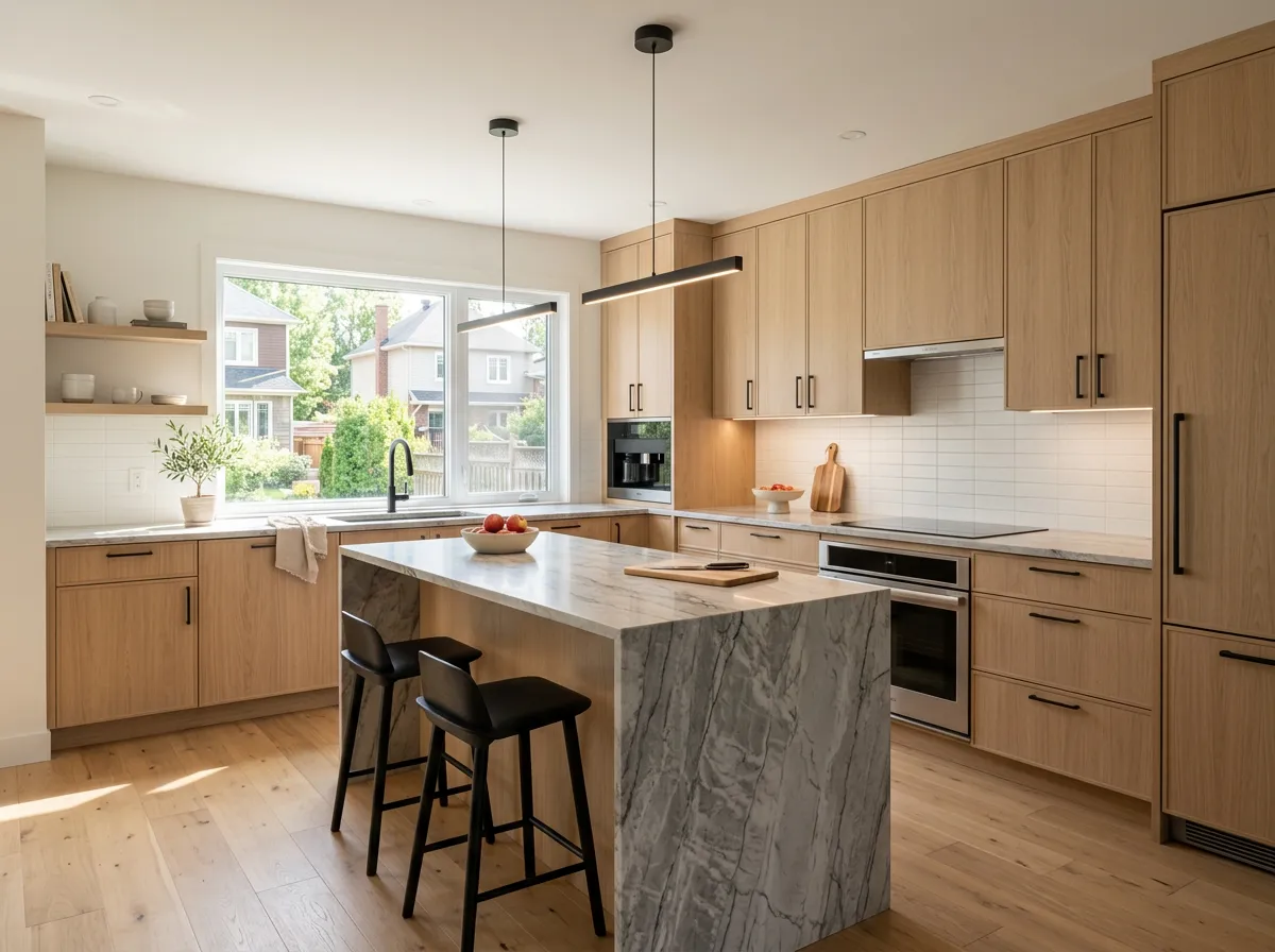 Cuisine contemporaine rénovée à Saint‑Eustache (Québec) — rénovation résidentielle