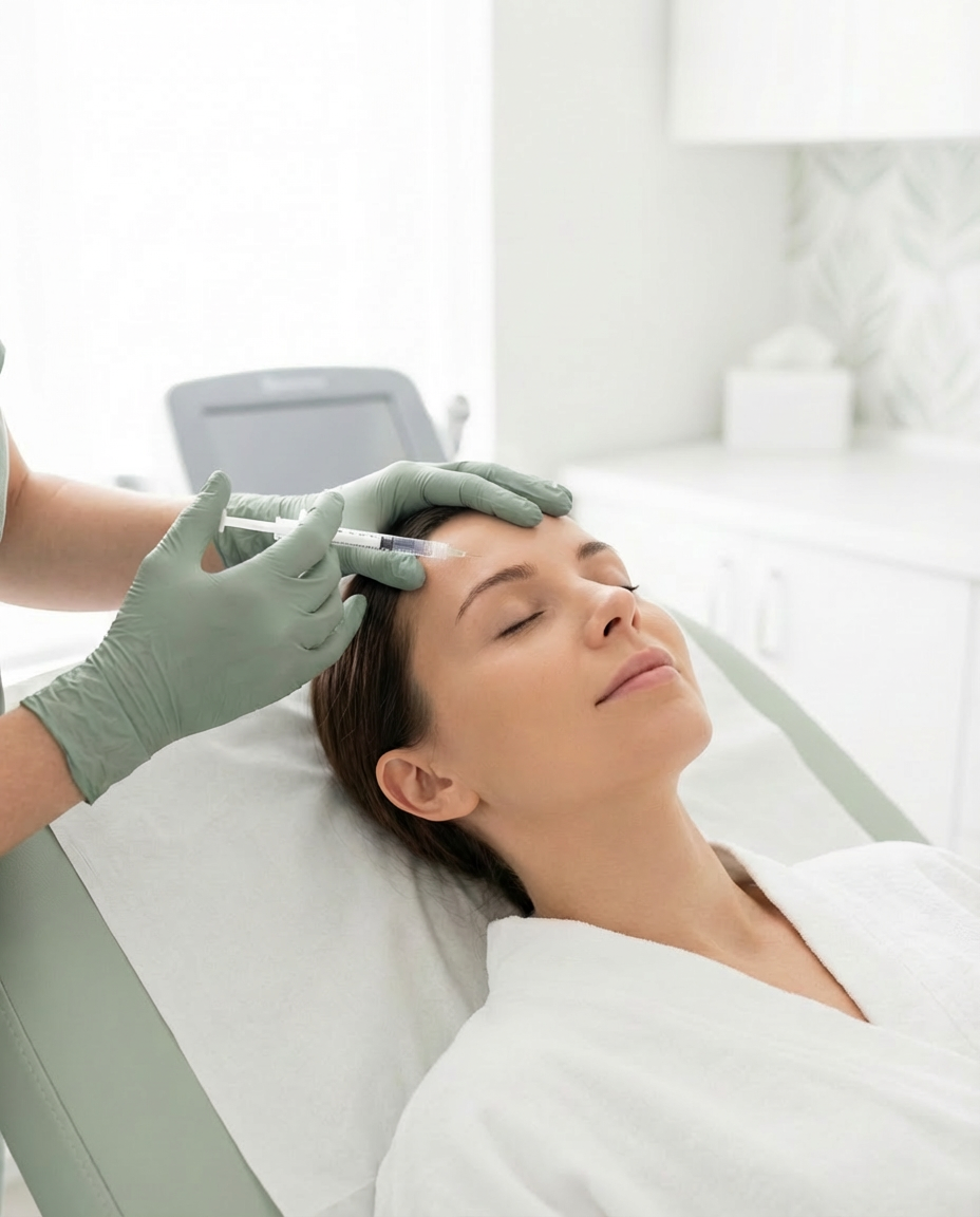 Client receiving expert facial treatment