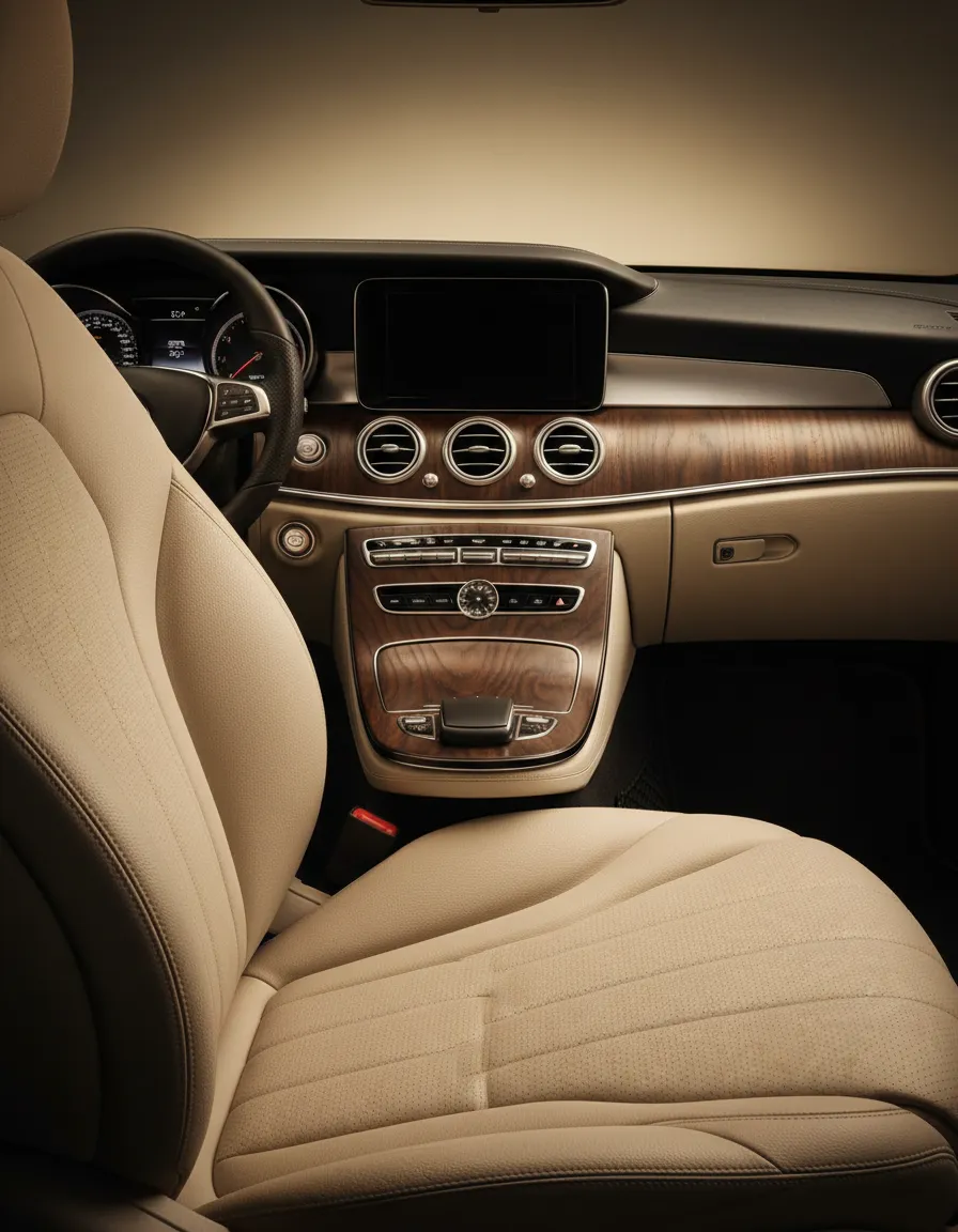 Detail of luxury interior finishes within the Mandil fleet