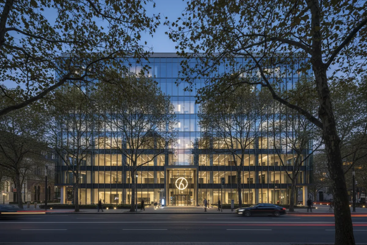 The Meridian street-level dusk view in Mohali