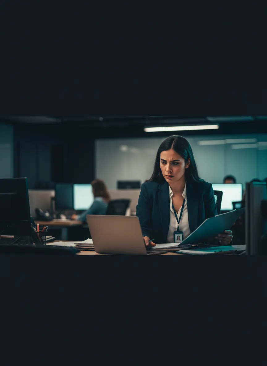 Profesionista trabajando con años de experiencia