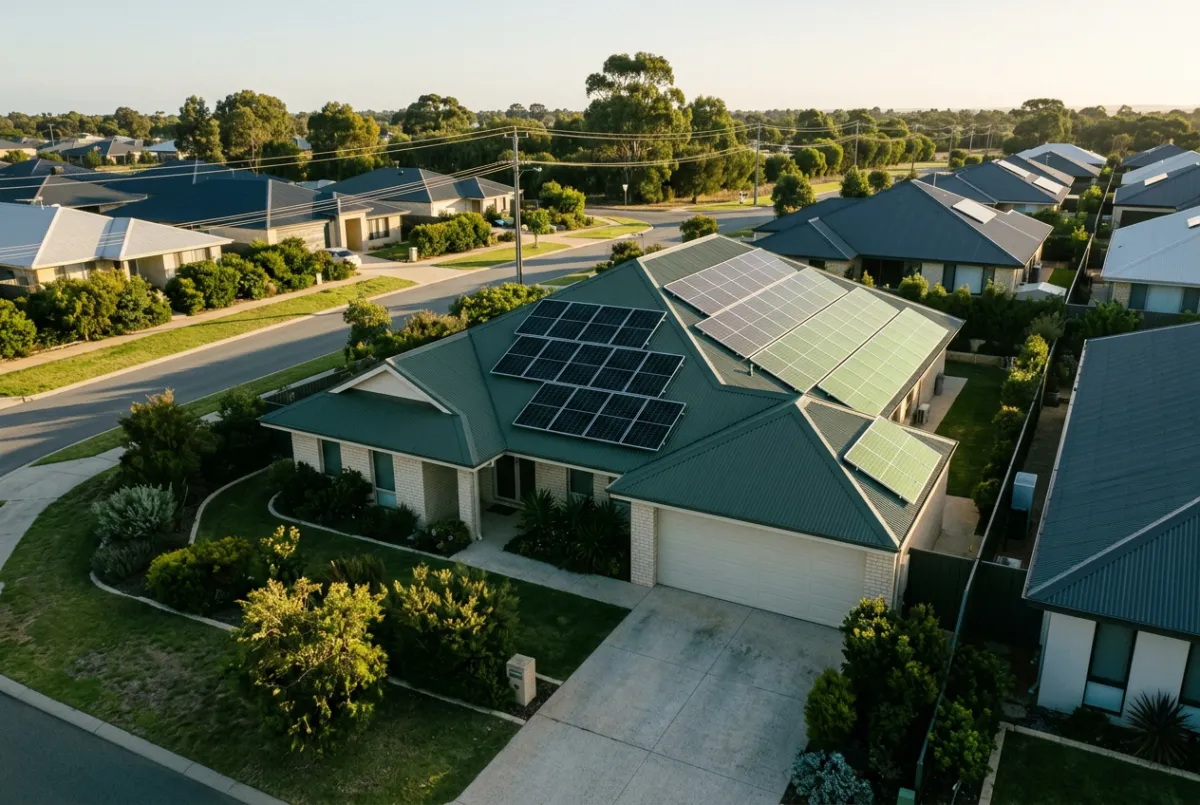 Colorbond Metal Roof Solar Array in Baldivis