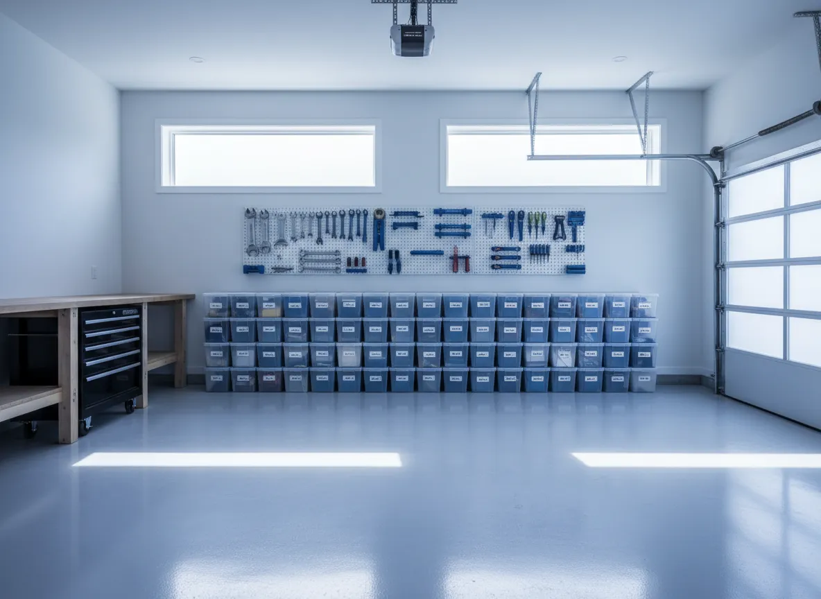 Clean garage after a professional cleanout in Fort McMurray