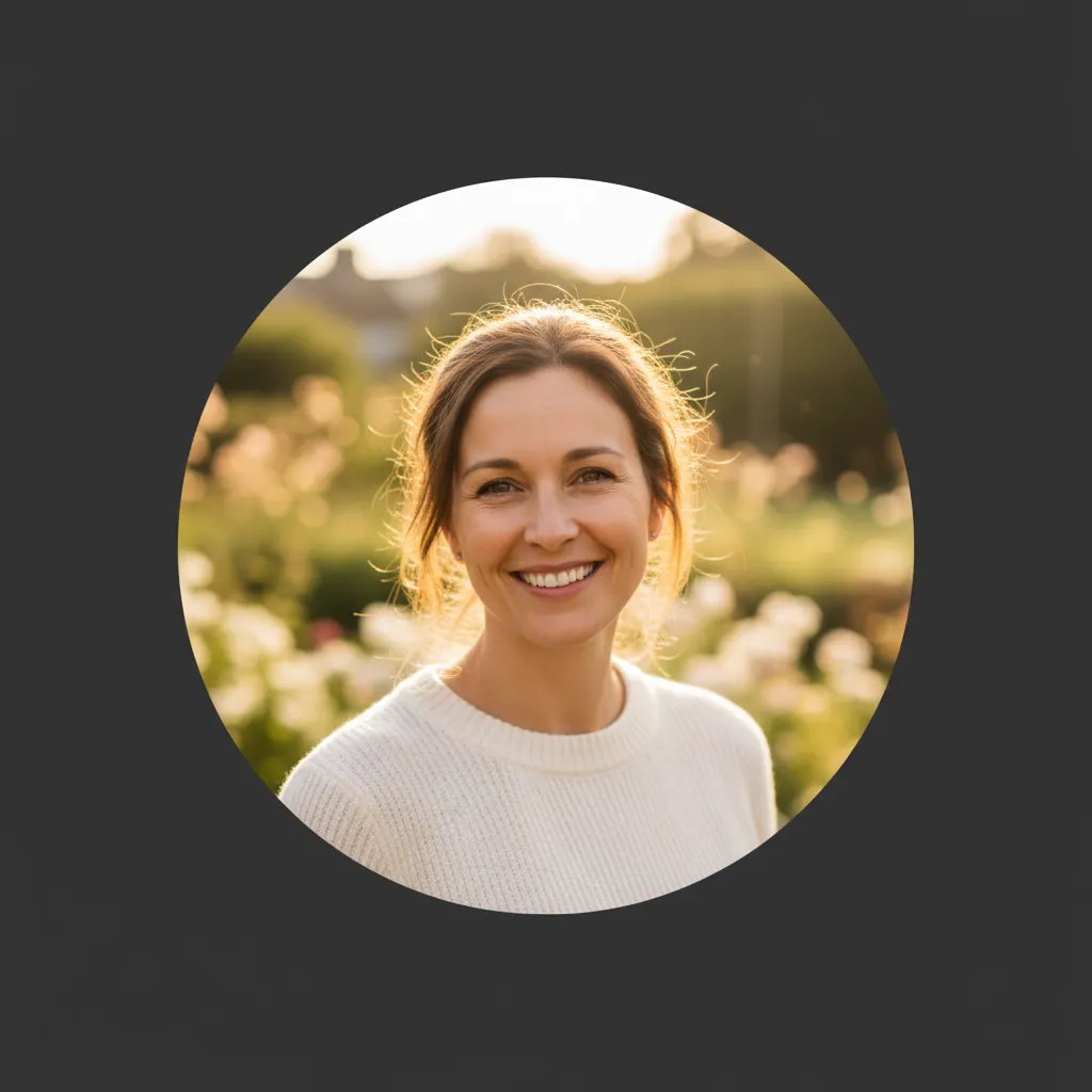 Smiling mid-30s mother avatar