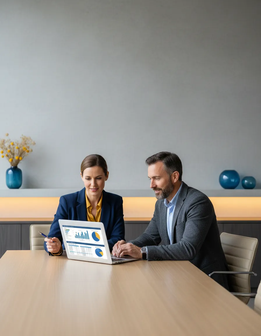 Professional accountant meeting with a business owner