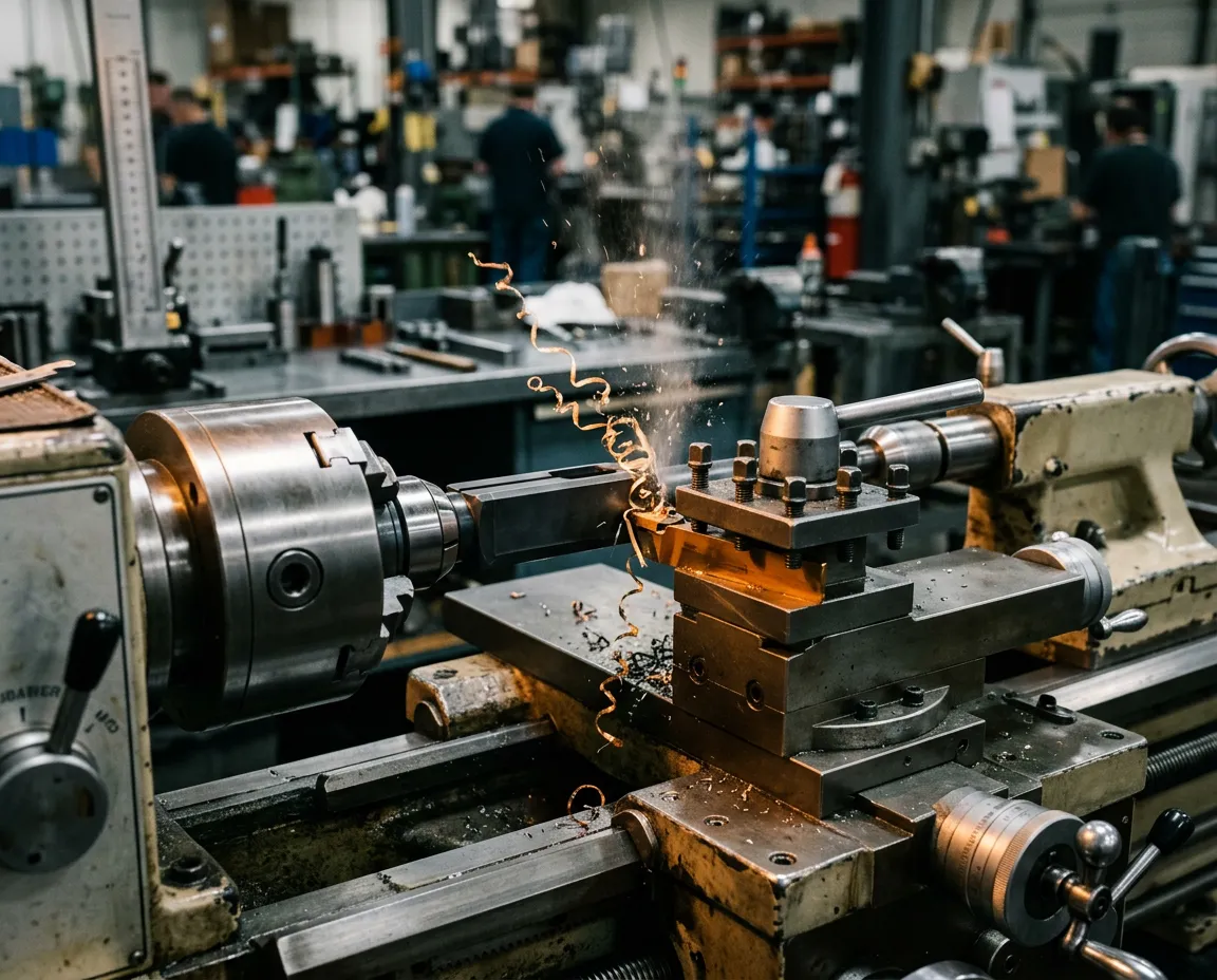 Omega Firearms manufacturing facility and precision lathe tooling in action