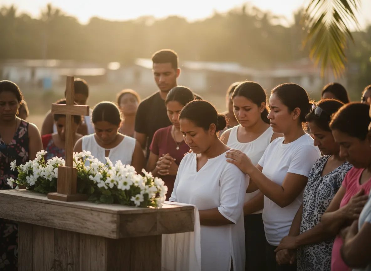 Summer praying and laying hands on someone