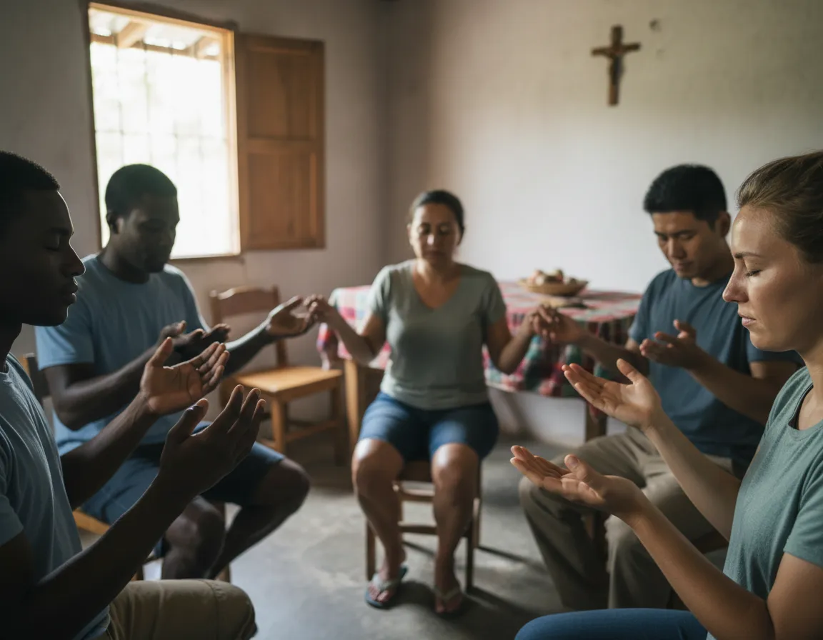 Praying and ministering to people