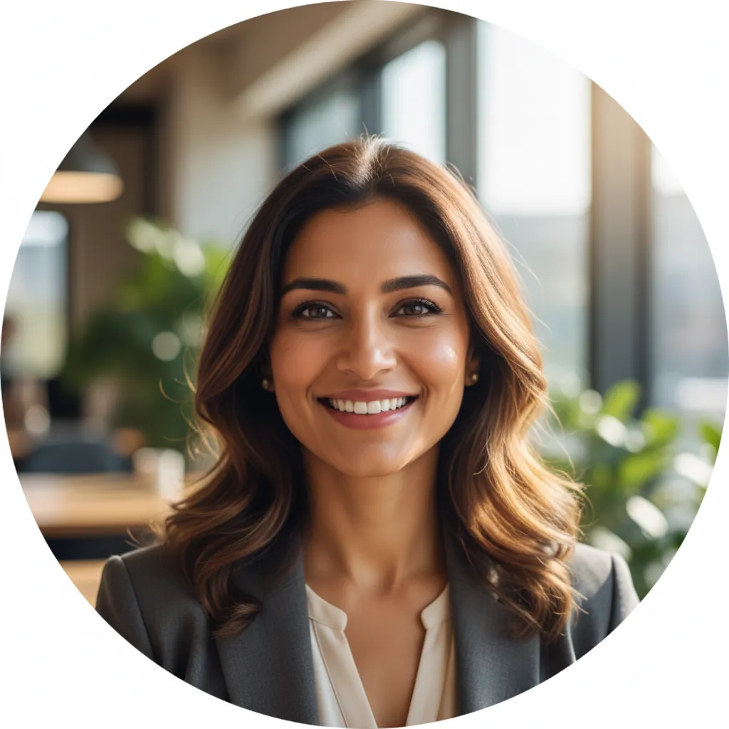 Avatar of Priya Desai, a professional with a confident smile.