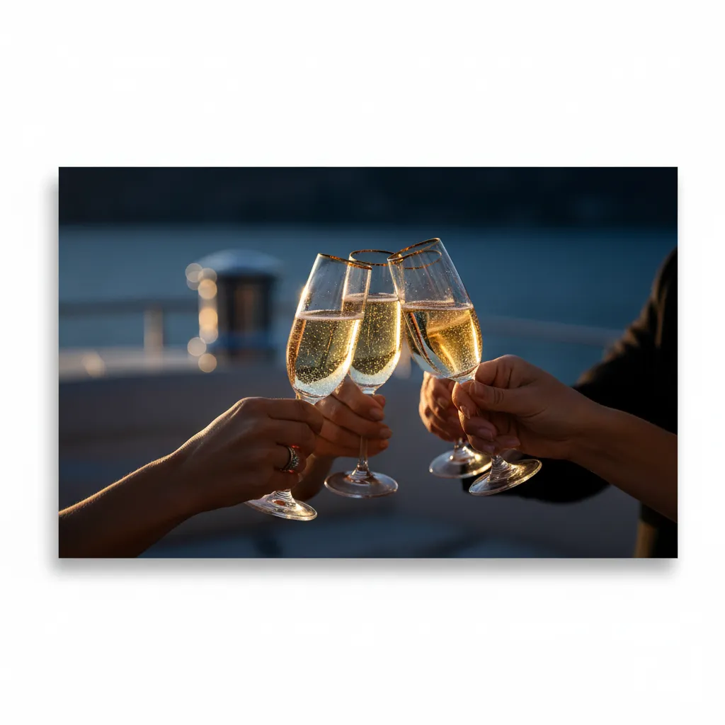 Champagne toast marking a special celebration