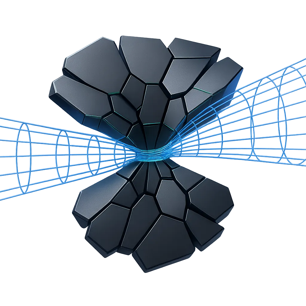Abstract technical diagram representing operational bottlenecks and system inefficiencies