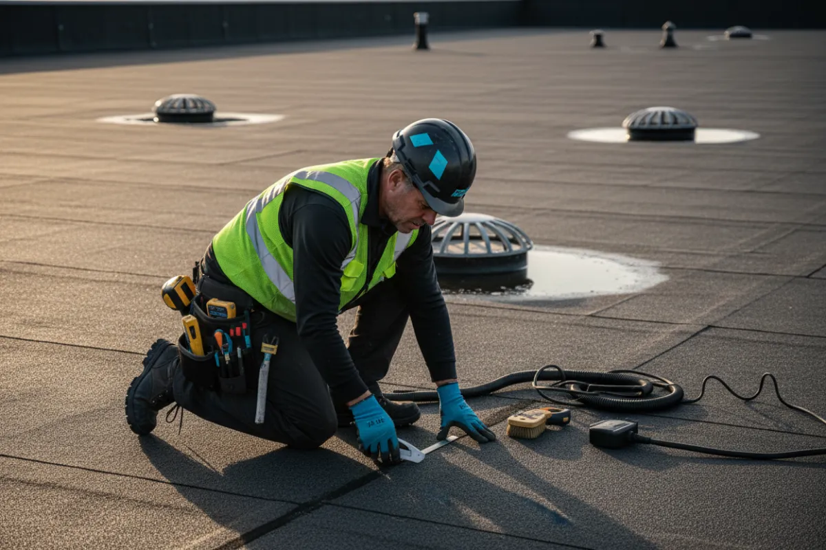 Commercial roof preventive maintenance inspection