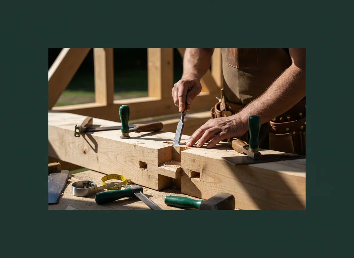 Precise wood joinery showing Amish craftsmanship