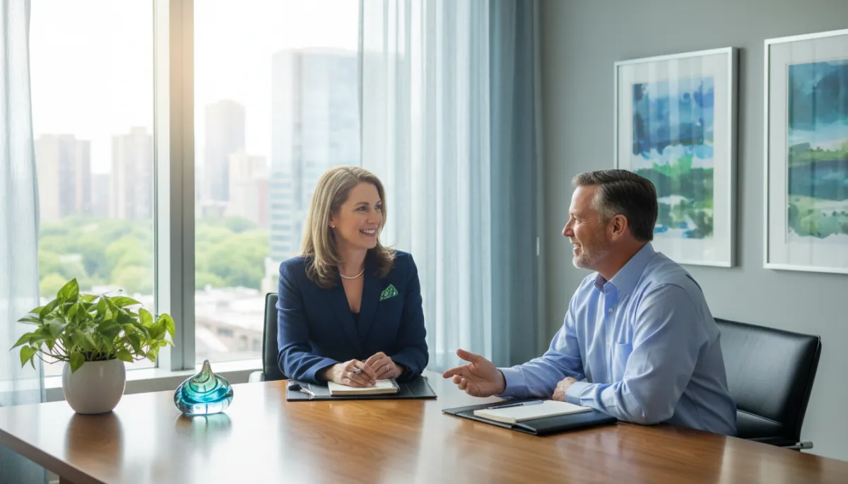 Professional financial advisor meeting at Williams Financial Group