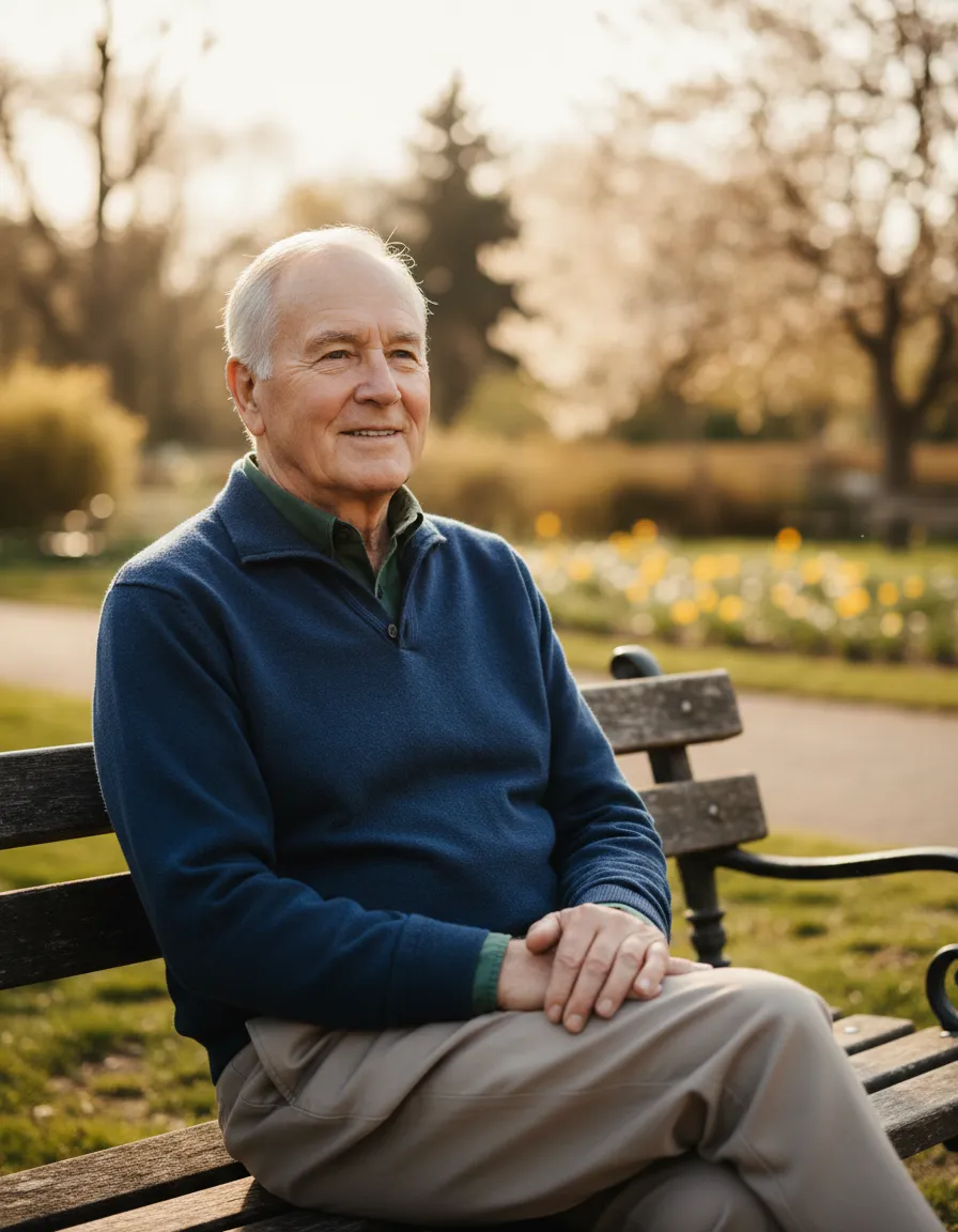 A relaxed retiree enjoying financial peace of mind
