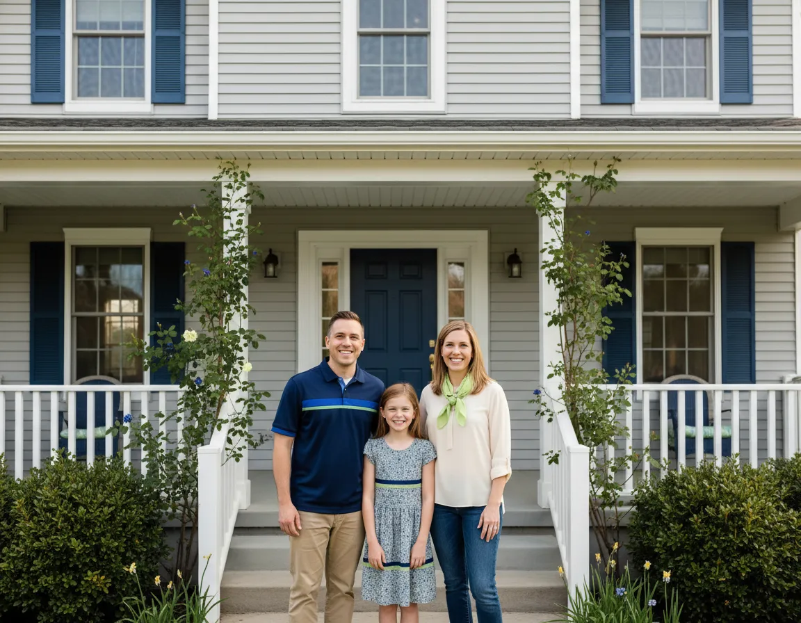 A family feeling safe in their home